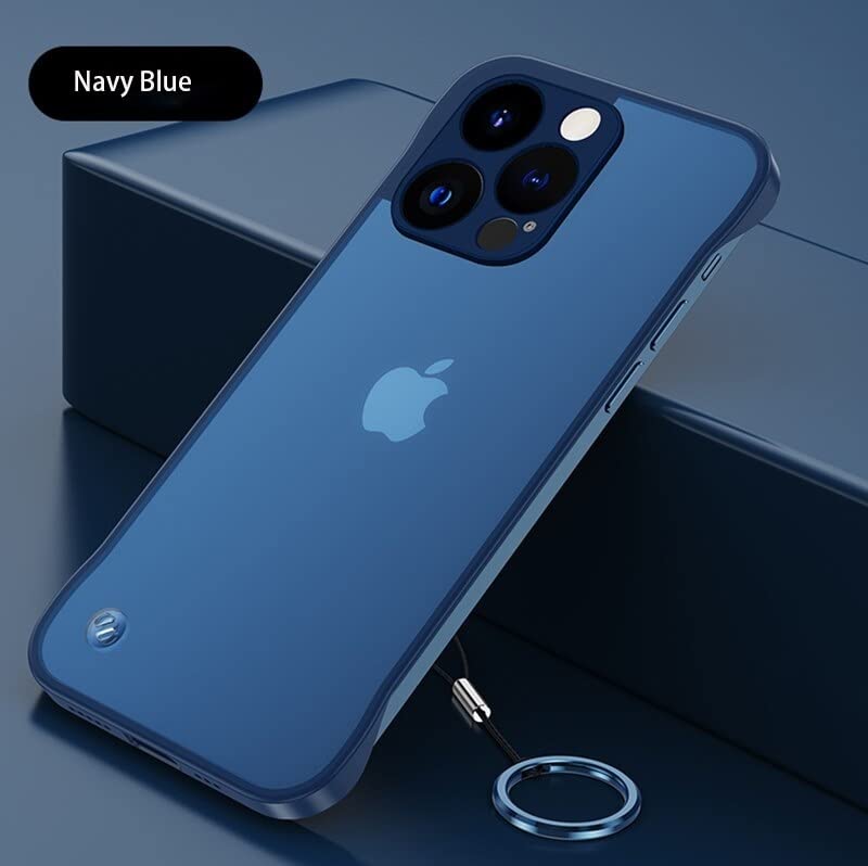 REALCASE Designed for iPhone 14 Pro Max Back Cover Case | Stylish Frameless Matte Hard Skin | Soft TPU Shock Proof Bumper Back Cover Case for iPhone 14 Pro Max (Blue) - Image 3