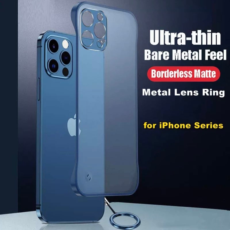REALCASE Designed for iPhone 14 Pro Max Back Cover Case | Stylish Frameless Matte Hard Skin | Soft TPU Shock Proof Bumper Back Cover Case for iPhone 14 Pro Max (Blue) - Image 2