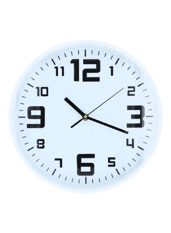atmosphera Round Analog Quartz Movement Wall Clock White And Black 4.9 X 30.5 X 30.5 Cm 114555F