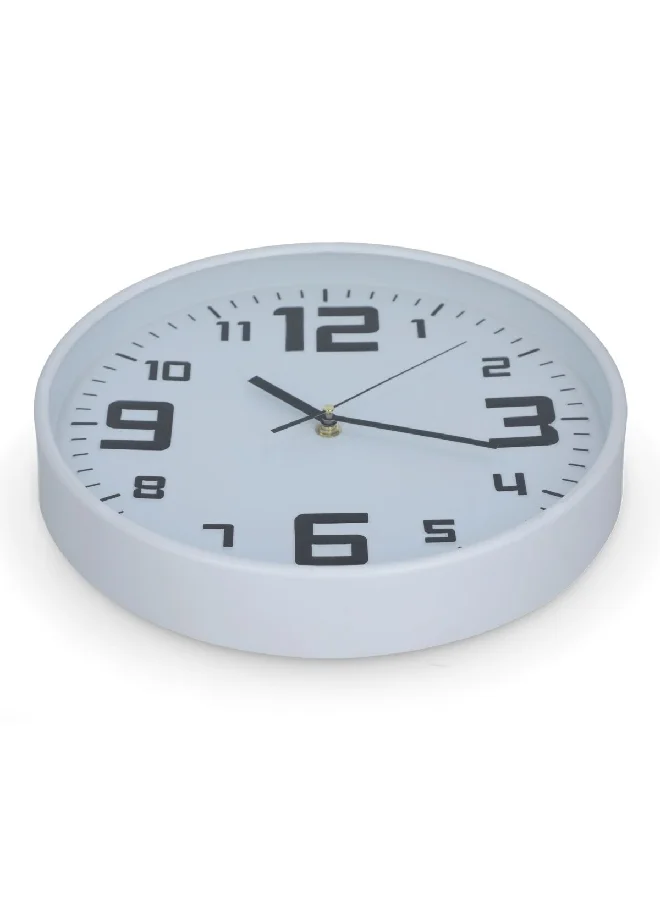 atmosphera Round Analog Quartz Movement Wall Clock White And Black 4.9 X 30.5 X 30.5 Cm 114555F