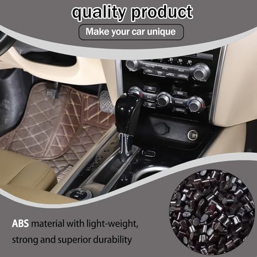 Lcojicep ABS Car Gear Shift Knob Cover Compatible with Nissan Pathfinder 2013-2018 Gear Head Cover Gear Handle Head Gear Lever Protective Shel (Shift knob Head Patch，Piano Black) - Image 4