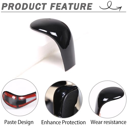 Lcojicep ABS Car Gear Shift Knob Cover Compatible with Nissan Pathfinder 2013-2018 Gear Head Cover Gear Handle Head Gear Lever Protective Shel (Shift knob Head Patch，Piano Black) - Image 3