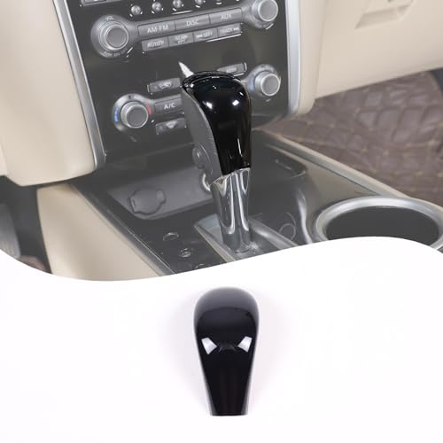 Lcojicep ABS Car Gear Shift Knob Cover Compatible with Nissan Pathfinder 2013-2018 Gear Head Cover Gear Handle Head Gear Lever Protective Shel (Shift knob Head Patch，Piano Black) - Image 1