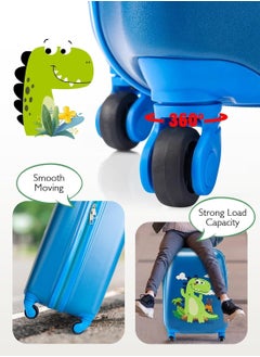 Jorunb Kids Carry On Luggage Set, Hard Shell Travel Luggage W/Backpack, Hard side Rolling Suitcase W/Spinner Wheels, Kids Suitcases With Wheels for Boys Girls Toddlers Children (Blue)  - Image 4
