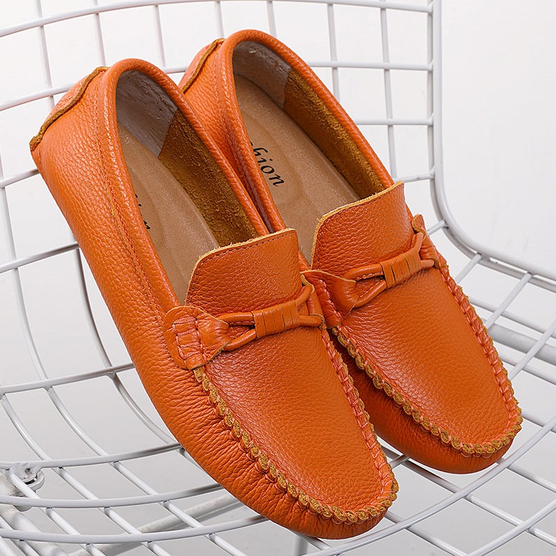 Men's Genuine Leather Loafers Driving Shoes - Image 2