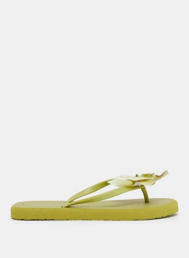 ستايلي Styli Flower Corsage Flip Flop