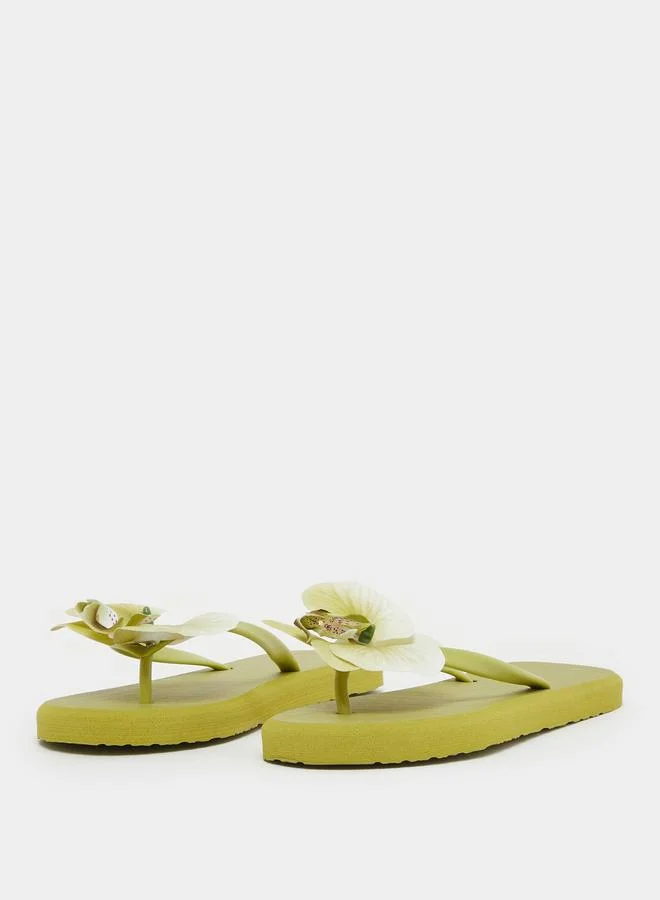 ستايلي Styli Flower Corsage Flip Flop