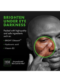 tiege hanley Tiege Hanley Mens Under Eye Cream for Dark Circles, EYES - Eye Cream for Puffiness & Bags Under Eyes - Firming Anti-Aging Eye Wrinkle & Fine Lines Cream - Tightening Eye Bags Treatment for Men, 0.5 Oz  - Image 3