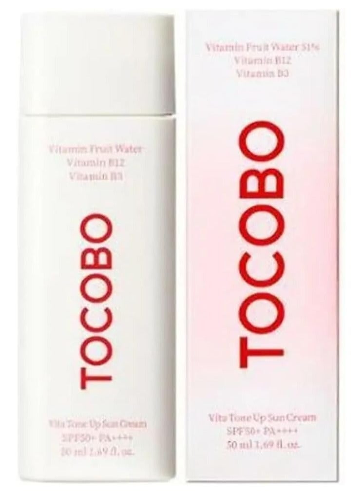 Tocobo Vita Tone Up Sun Cream SPF50+ PA++++ 2.82oz / 50ml Vegan Sunscreen - Image 1