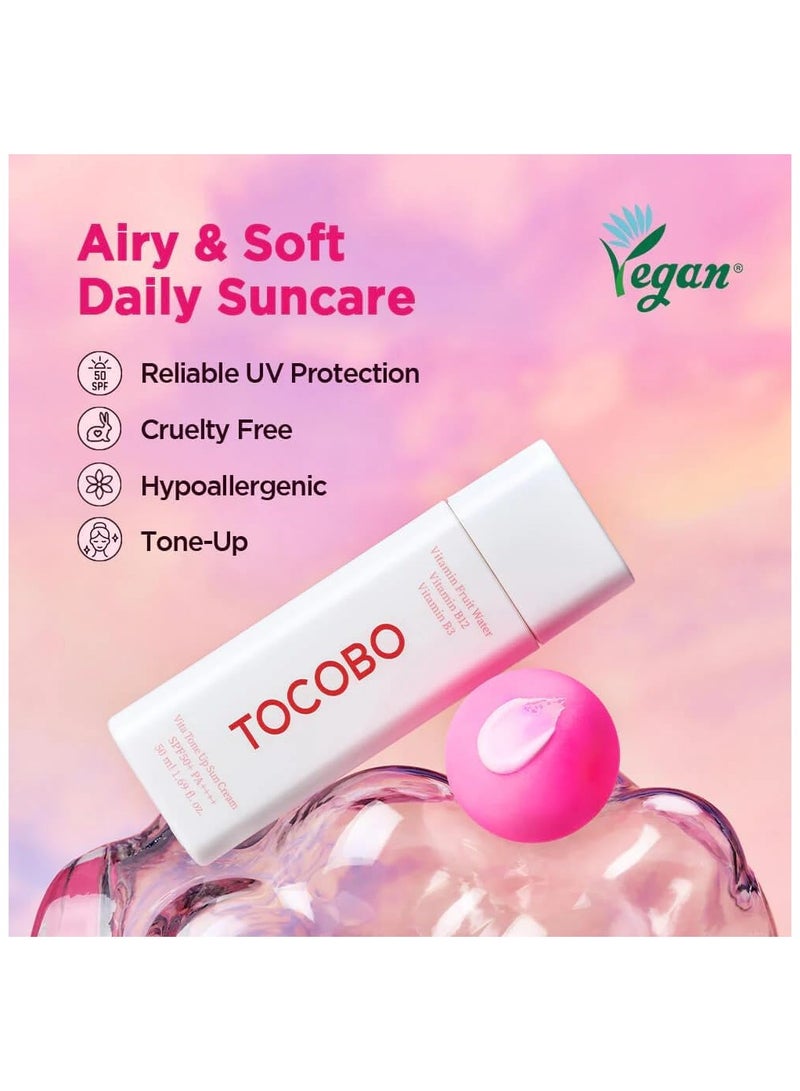 Tocobo Vita Tone Up Sun Cream SPF50+ PA++++ 2.82oz / 50ml Vegan Sunscreen - Image 4