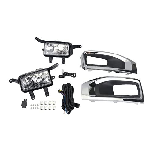 DYRDINSHOW Fog Lights Compatible With 2015 2016 2017 2018 GMC YUKON/YUKON XL Denali Driving Fog Light Set Kit w/Bezels/Bulbs - Image 1