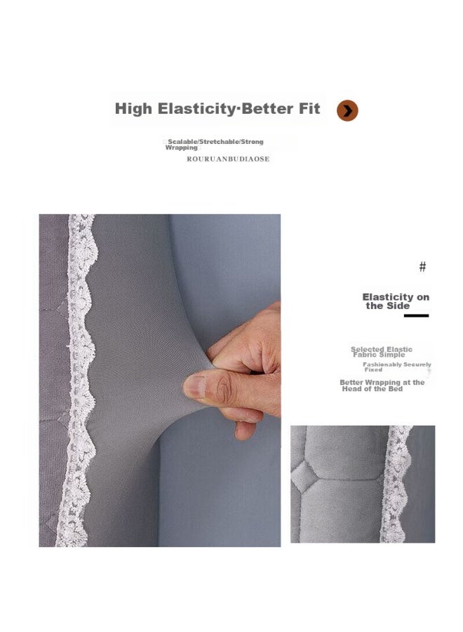 Avivi Aiwei Bed Headboard Protector Cover, Soft Dust-proof Cover For All Bed Types, High-end Light Gray, For 1.8m Bed - Image 2