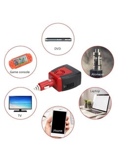 Car Inverter Adapter 150W with USB 5V Charging Port Power Inverter DC 12V to AC 220V - pzsku/Z40DB1024C0A9DE010A5BZ/45/_/1735375329/b546bc8c-a462-4de1-8d37-a95abb90c076