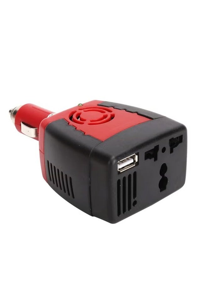 ال سي - محول عاكس للسيارة 150 وات مع منفذ شحن USB 5 فولت محول طاقة تيار مستمر 12 فولت إلى تيار متردد 220 فولت - Image 1