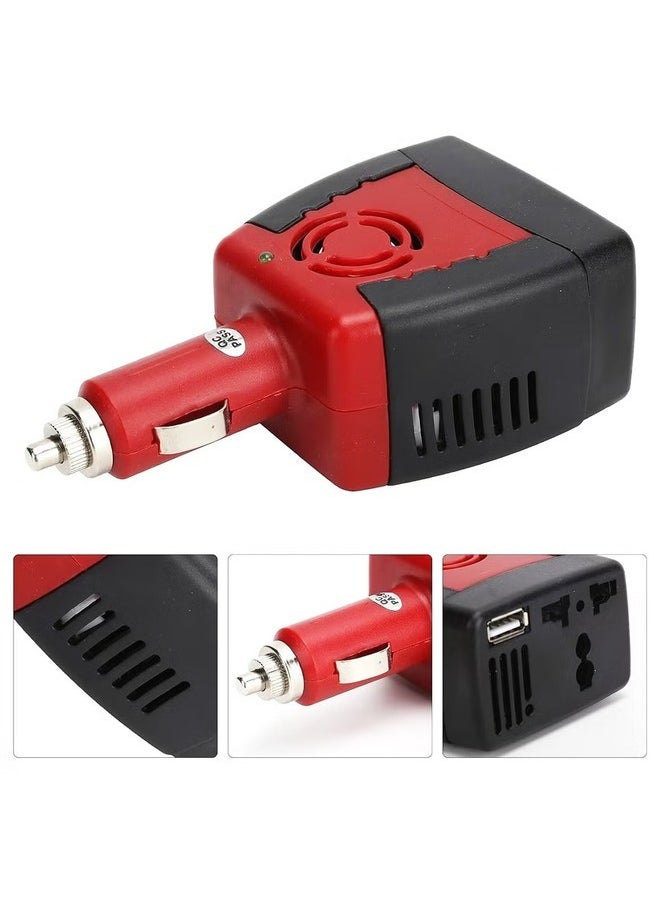 ال سي - محول عاكس للسيارة 150 وات مع منفذ شحن USB 5 فولت محول طاقة تيار مستمر 12 فولت إلى تيار متردد 220 فولت - Image 1