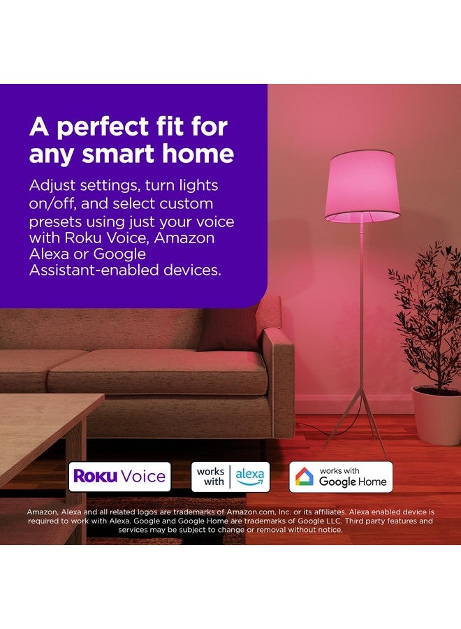 ROKU Roku Smart Light Bulbs (Color, 1-Pack) - Dimmable A19 Color Lightbulbs with Adjustable Brightness & Temperature - WiFi Smart Bulbs Works Voice, Alexa & Google Assistant - Smart Home Products  - Image 3