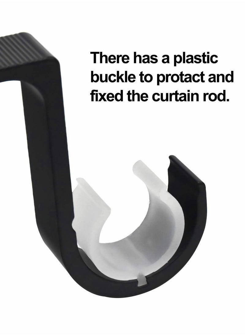 Y&D Curtain Rod Brackets 2 Pcs Double Ceiling Holder with Heavy Duty Metal Pole Bothway Decorate for Multiple Style  - Image 3