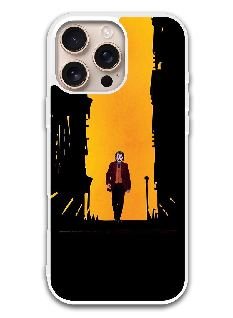 Theodor Protective Case Cover For APPLE IPHONE 16 Pro Joker Walking (White Bumper) - Image 1