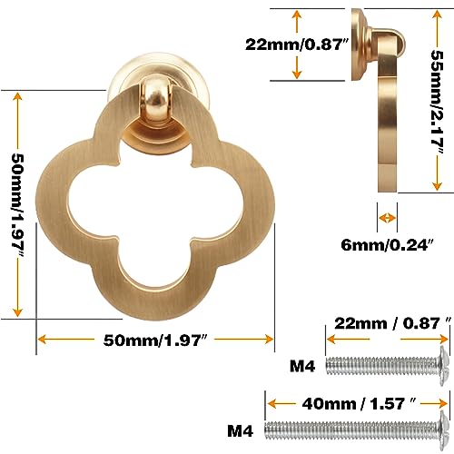 Ruiao 2 Pack 55mm Cupboard Cabinet Knobs, Zinc Alloy Dresser Drawer Knobs with Screws for Kitchen, Bathroom, Bedroom - Image 4