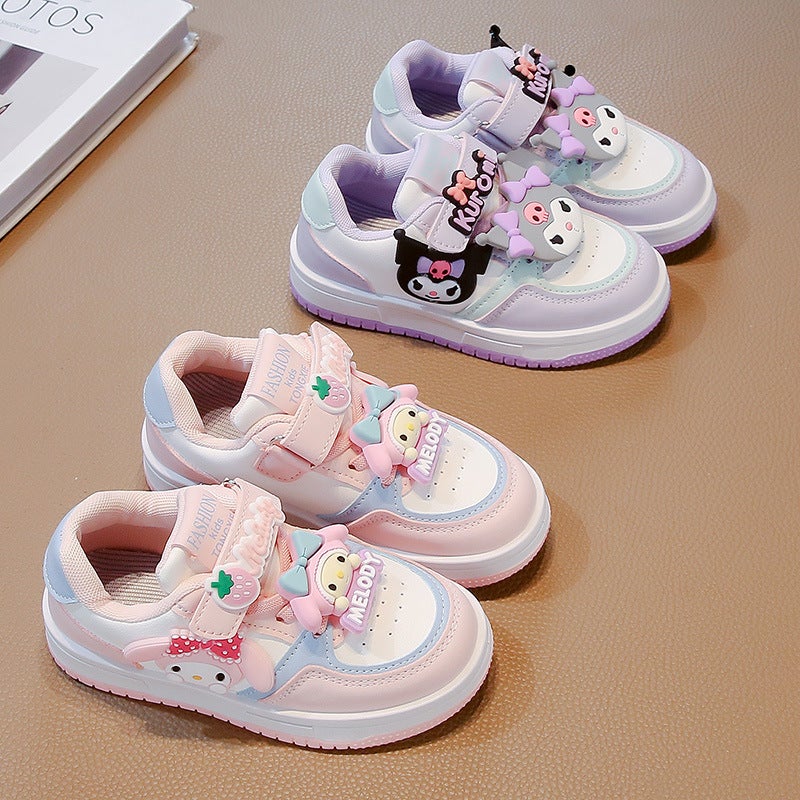 Girls Low-Top Board Shoes 2025 Spring New Non-Slip Casual Shoes Kulomi Children'S Velcro Children'S Shoes All-Match Trendy - Image 2