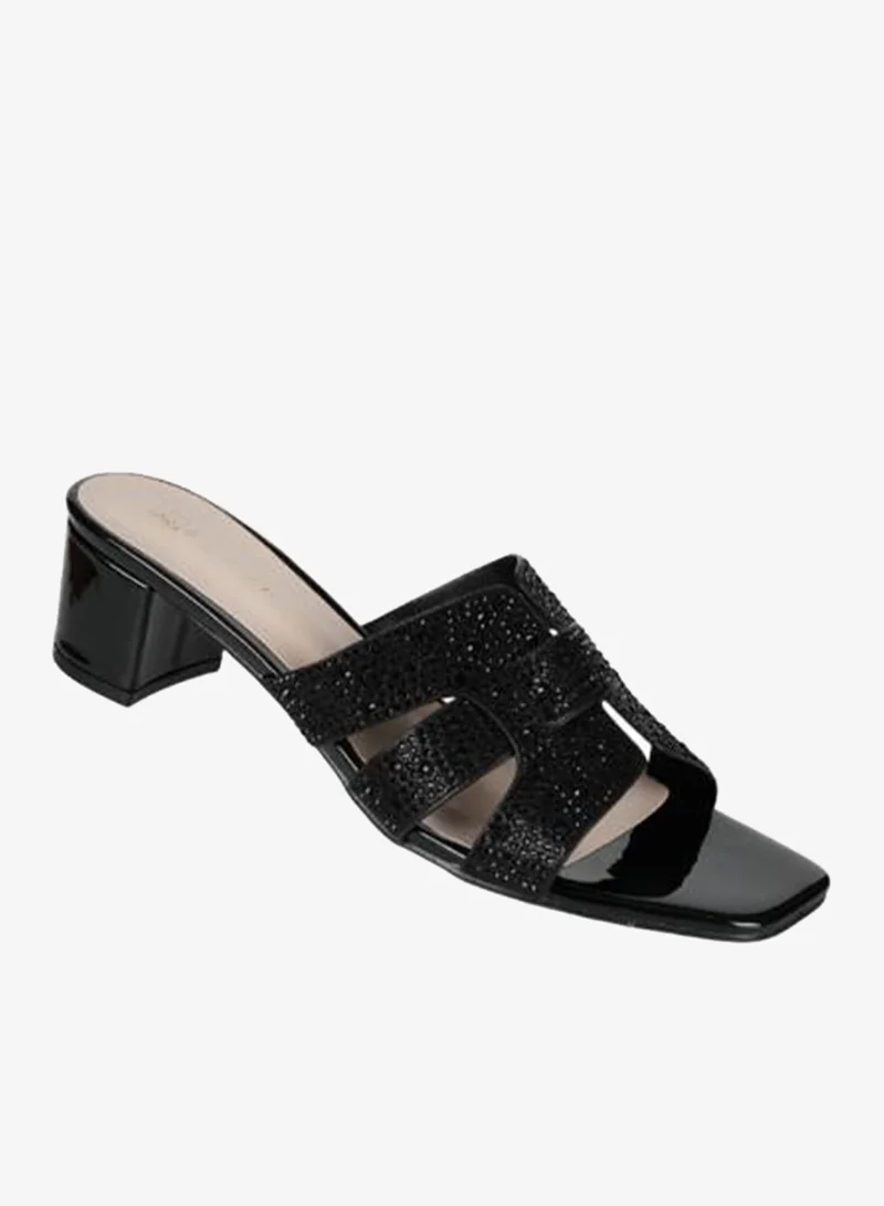 ZAYNA 221-248 Zayna Ladies Block Heel Sandals 18F8827-215 Black