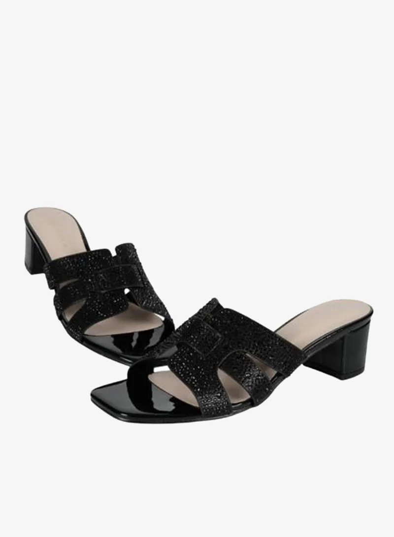 Zayna Black 221-248 Zayna Ladies Block Heel Sandals 18F8827-215 Black for Women | Best Price UAE