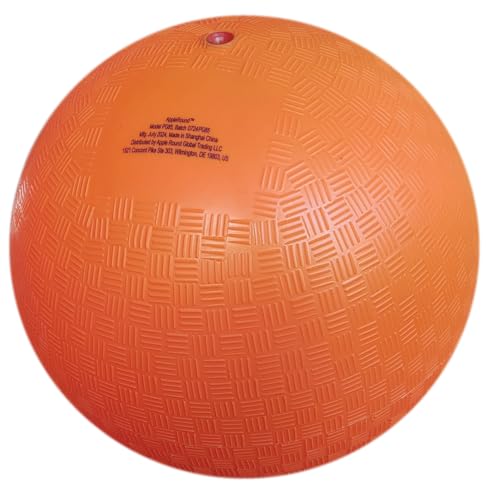 AppleRound 8.5 Inch Playground Ball with Air Pump, Pack of 1 Ball with 1 Pump, Official Size for Dodge Ball, Handball, Camps and Schools (Orange) - Image 2