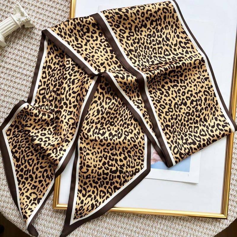 FONYVE Silk Head Scarf for Hair Fashion Headwrap for Women Lightweight Neck Tie - Image 5