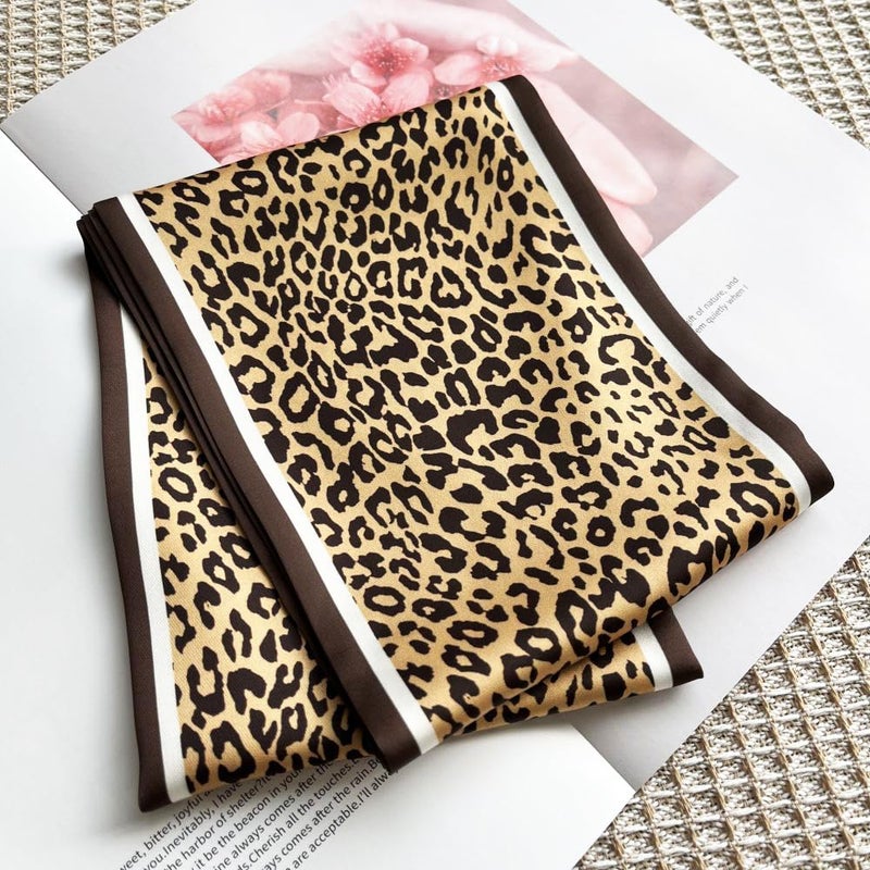 FONYVE Silk Head Scarf for Hair Fashion Headwrap for Women Lightweight Neck Tie - Image 2
