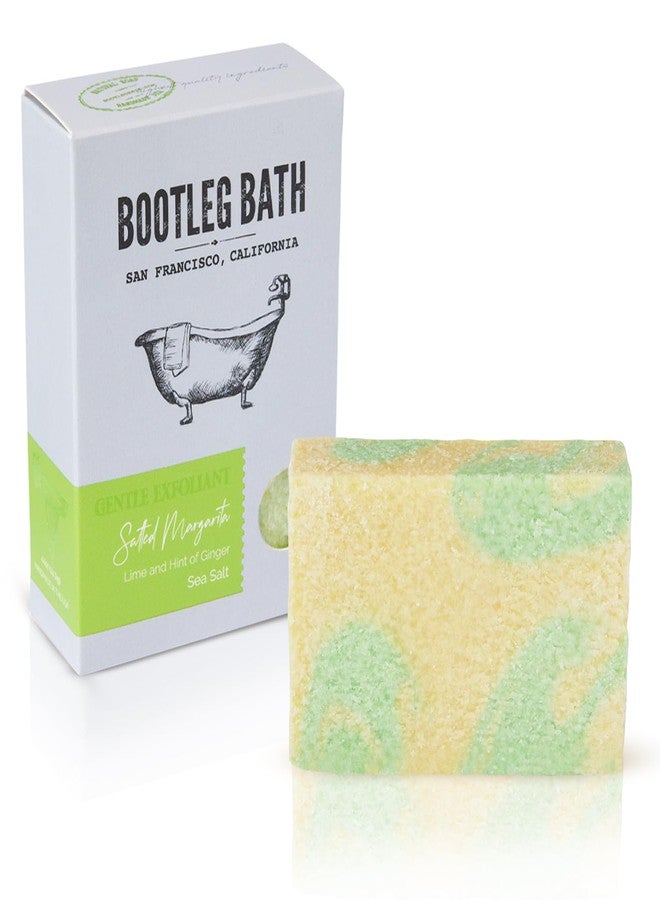 BOOTLEG BATH Natural Gentle Exfoliating Bar Soap- Citrus Blend with Sea Salt, Made in USA for Men and Women, Eco Friendly, Handcrafted Body Soap, 4.4 oz Bar - Image 1