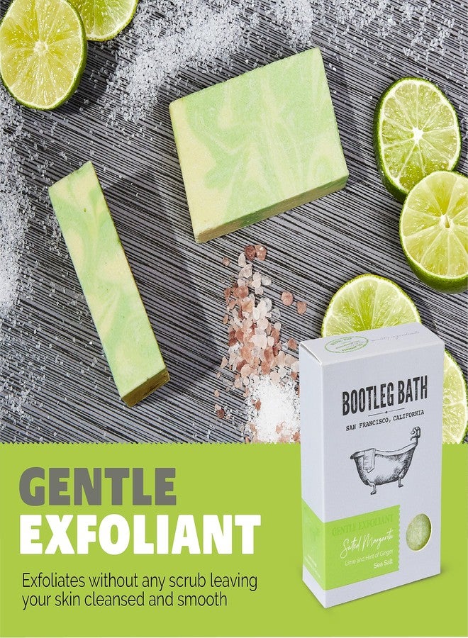 BOOTLEG BATH Natural Gentle Exfoliating Bar Soap- Citrus Blend with Sea Salt, Made in USA for Men and Women, Eco Friendly, Handcrafted Body Soap, 4.4 oz Bar - Image 2