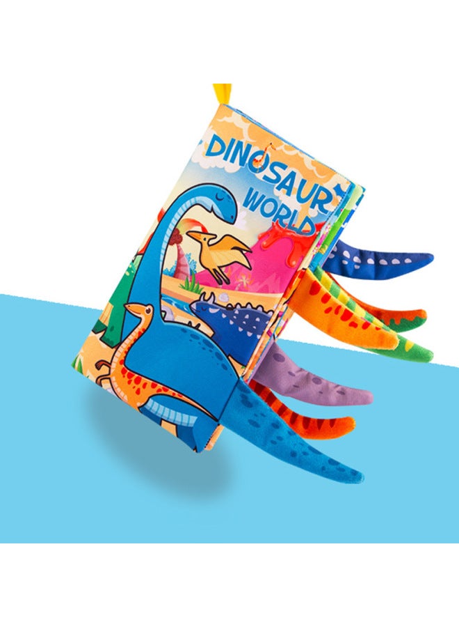 Children's Digital Animal Ringing Paper Cloth Book 0-3 Years Old Infant Toys Educational Enlightenment Early Education Cloth Book Baby Cloth Book-Color: Dinosaur World (6 Pages And 12 Sides Containing Ringing Paper BB Device)  - Image 1