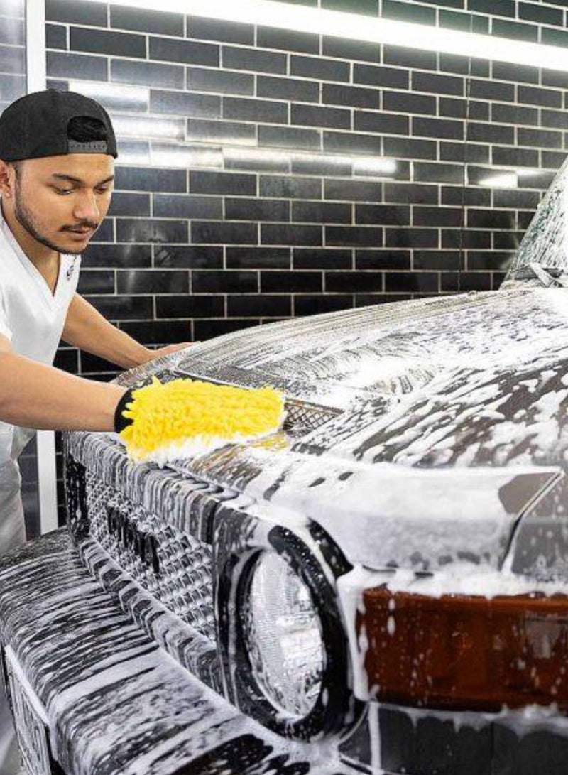 RHINOMOTIVE RHINOMOTIVE - Car Wash Glove Sponge 22cm Yellow  - Image 4