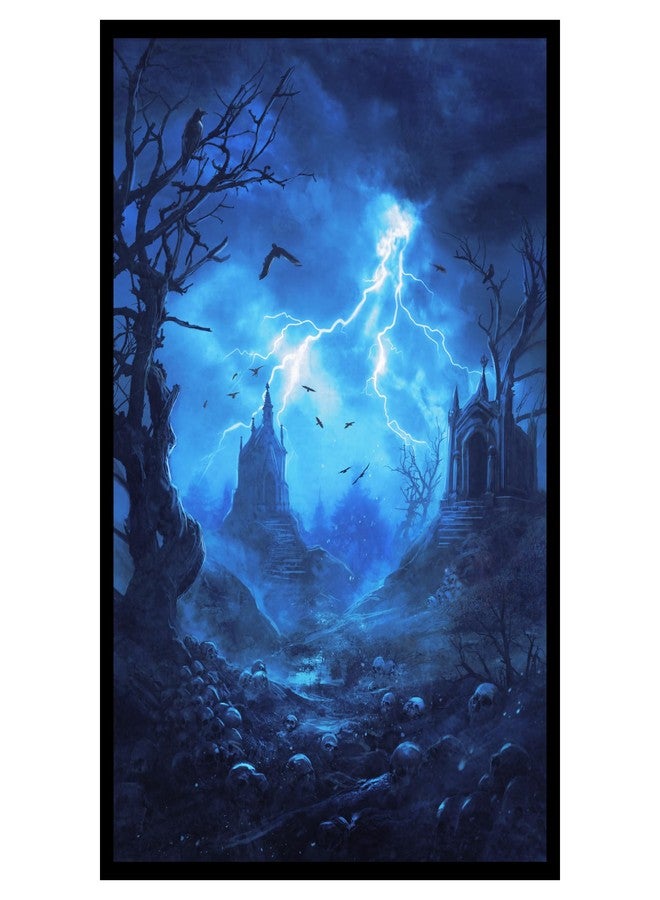 Realm Guard - 100 قطعة من أغطية بطاقات TCG/MTG الفنية ذات الملمس غير اللامع (أزرق/أسود مقبرة) - Image 2