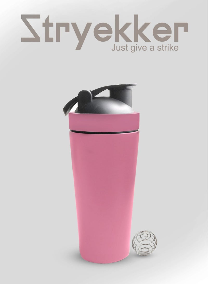 Stryekker Premium Pink Steel Gym Shaker – BPA-Free & Insulated - Image 1