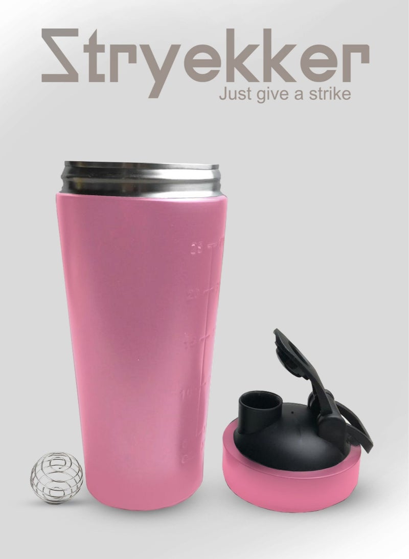 Stryekker Premium Pink Steel Gym Shaker – BPA-Free & Insulated - Image 2
