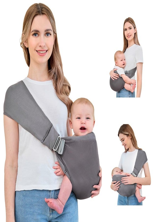 Ocanoiy Baby Sling Carrier, Baby Carrier Newborn to Toddler, Mesh Toddler Carrier, Lightweight Breathable Summer Baby Wraps Carrier, Baby Carriers One Size Fits All (Dark Grey) - Image 1