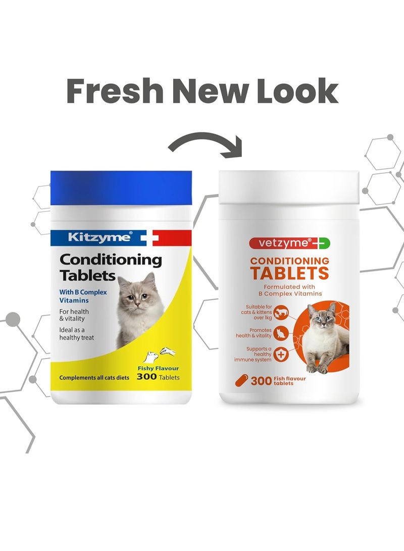 أقراص منعشة للقطط والقطط الصغيرة 300 قرص تعزز الصحة والحيوية وتدعم نظام المناعة الصحي - Image 4