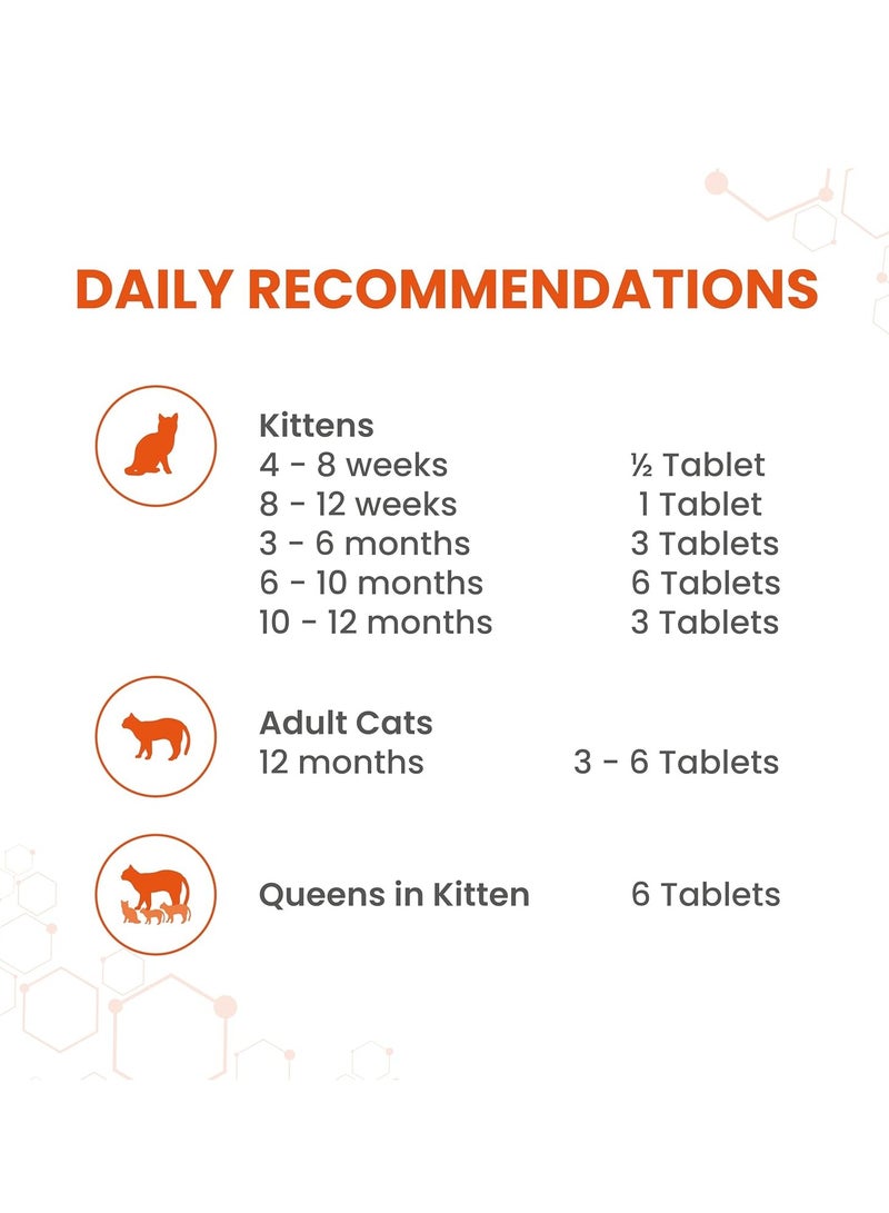 أقراص منعشة للقطط والقطط الصغيرة 300 قرص تعزز الصحة والحيوية وتدعم نظام المناعة الصحي - Image 5