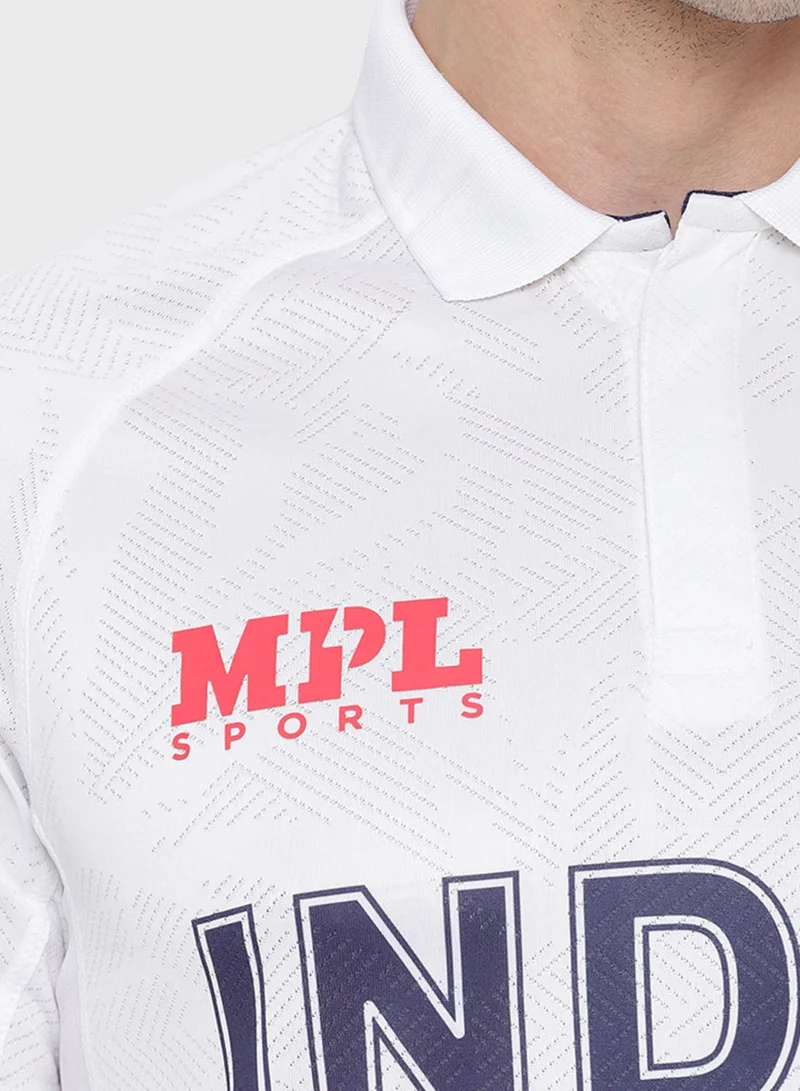 MPL Sports White India T-Shirt