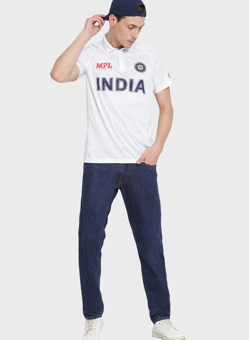 MPL Sports White India T-Shirt