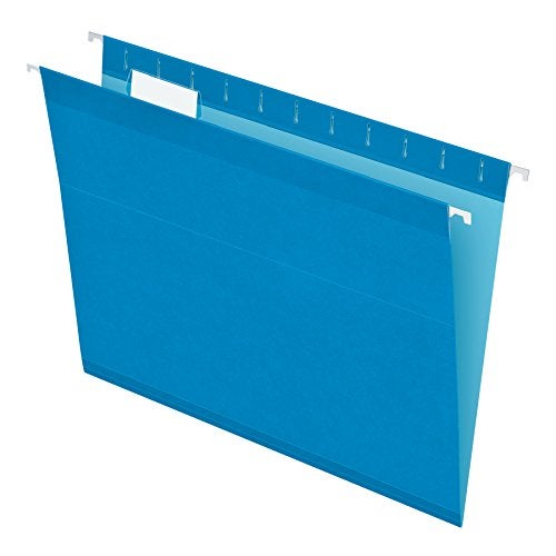 Pendaflex Reinforced Hanging File Folders, Letter Size, Blue, 1/5 Cut, 25/BX (4152 1/5 BLU) - Image 4