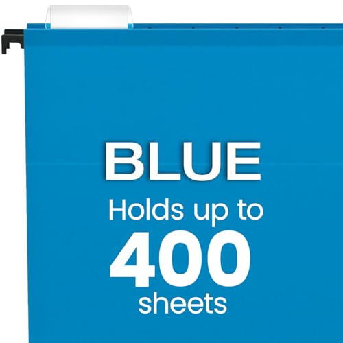 Pendaflex Reinforced Hanging File Folders, Letter Size, Blue, 1/5 Cut, 25/BX (4152 1/5 BLU) - Image 2