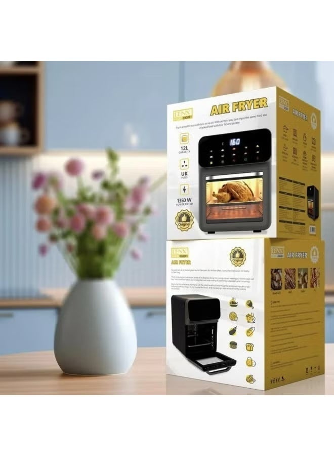 Denx Large 12L Air Fryer with Large Viewing Window and Smart Touch Screen, 1350W, Multifunctional Electric Oven, Oil-Free Air Fryer DX2081 - Image 5