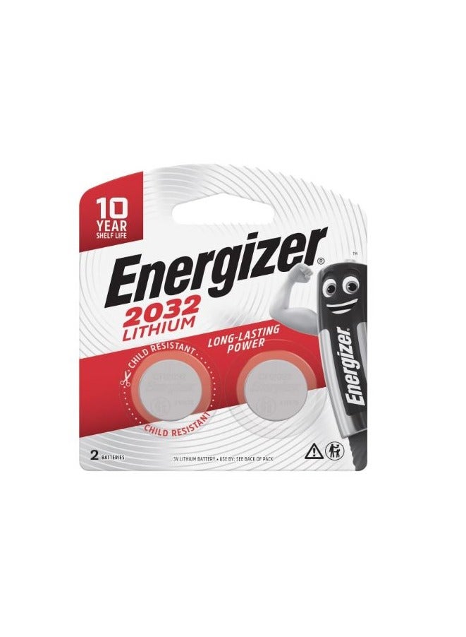 Energizer 2-Pieces Energizer CR2032 Lithium  Batteries 3V