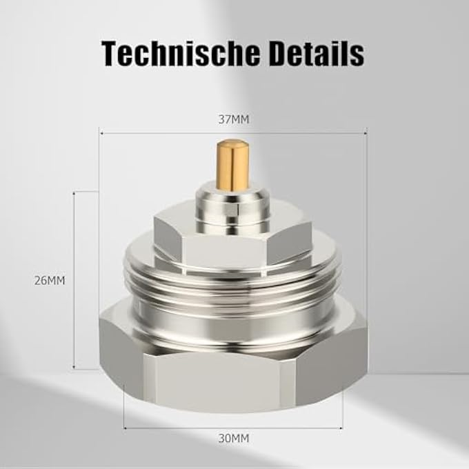 RADIATOR ADAPTER M30 X 1.0 TO M30 X 1.5 THERMOSTATIC VALVE ADAPTER VALVE ADAPTER THERMOSTATIC HEAD ADAPTER FOR OVENTROP VALVES SMART HOME THERMOSTAT HEATING VALVE RADIATOR VALVE FINE THREAD (2 - Image 3