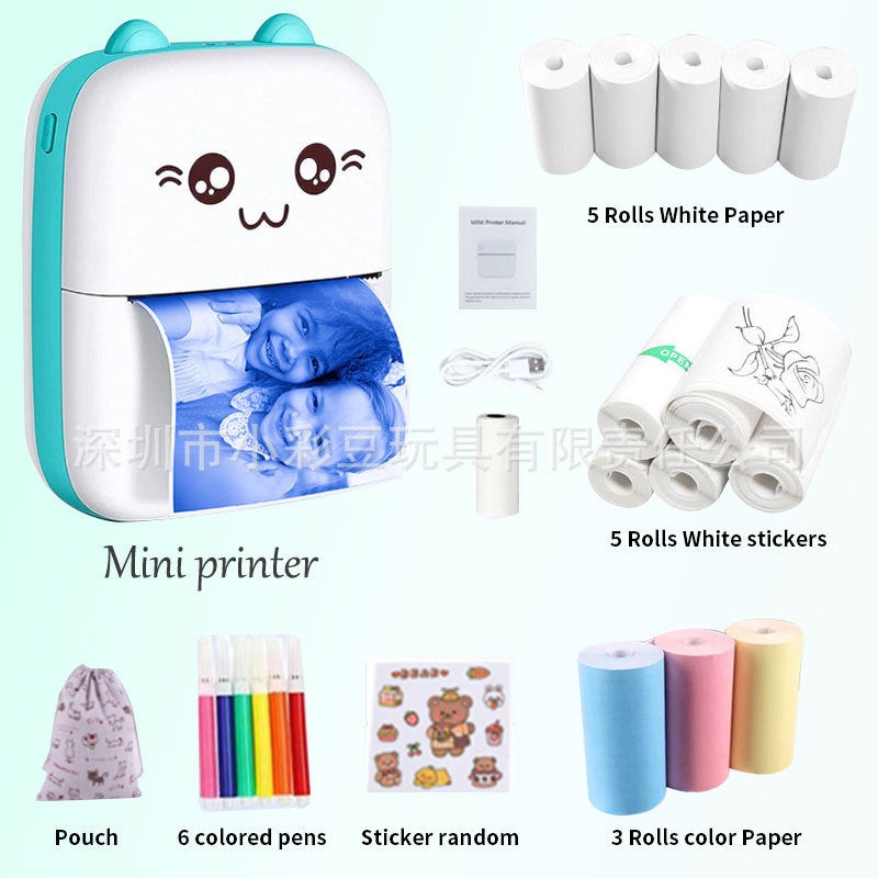 Selling Student Printer Home Connected To Mobile Phone Bluetooth Printer Wrong Topic Sorting Portable Mini Printing - Image 1