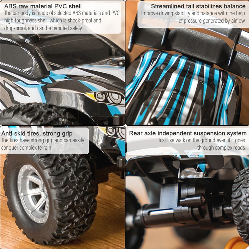 Loquat S638 2.4GHz 1:32 LED Light 20KM/H High Speed Racing Car 18.5cm - Image 3