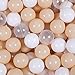 Realhaha Ball Pit Balls 100 Play Balls Plastic Balls for Baby Girls Toddlers Kids Play Tent Pool Playhouse Playpen Party Decoration Milktea White Clear - Image 3