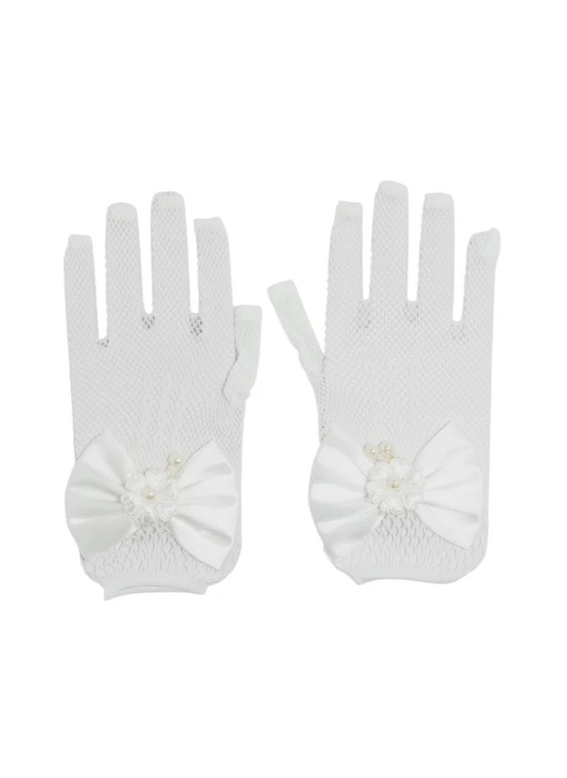 دىدانيالا D' Daniela - Fairy Mesh Short Gloves - White